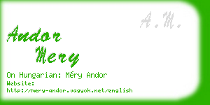 andor mery business card